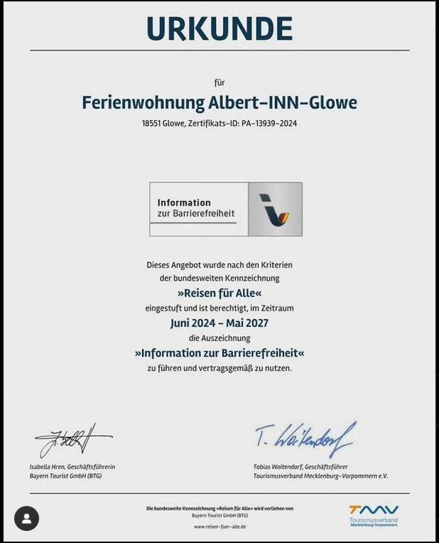 Albert-Inn-Glowe - Barrierefrei & 3 Schlafzimmer & Coworking & Strandkorb-Saisonal & Sauna Im Haus & Fahrraeder 외부 사진